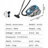 2500W Vacuum Cleaner Household Multifunctional Dust Mite Wet and Dry Wired Vacuum Cleaner Handheld High Power Dust Collector