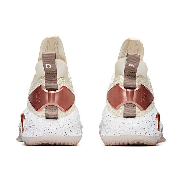 Anta Баскетбольные кроссовки RR6 Mesh Shock Absorbing Breathable Low Top для мужчин, светло-бежевые 912021101-1