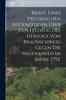 Книга Briefe Eines Preussischen Augenzeugen Uber Den Feldzug Des Herzogs Von Braunschweig Gegen Die Neufranken Im Jahre 1792.