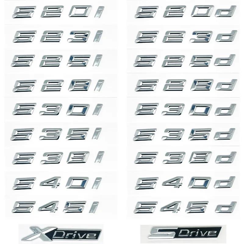 kfwhl7 For BMW 5 Series E39 E60 E61 F10 F11 G30 520d 523d 525i 528i 530e 535i 540e Car Styling Trunk Letter Emblem Rear Lid Logo Black