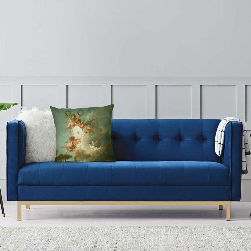 Чехол на подушку с мифологическими ангелами 40*40 см, полиэстер, эстетический ренессансный херувим, наволочка, диван, украшение для гостиной