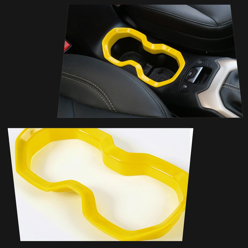 ABS Car Steering Wheel Headlight Switch Decoration Ring Central Air Vent Cover Stickers For Jeep Renegade 2017-2020 Car Exterior Accessories