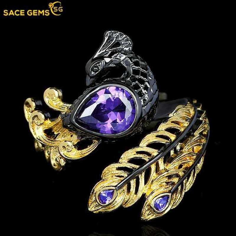 Sace Gems Классическое кольцо из медного сплава с цирконом, женские ювелирные изделия, свадебный подарок для вечеринки