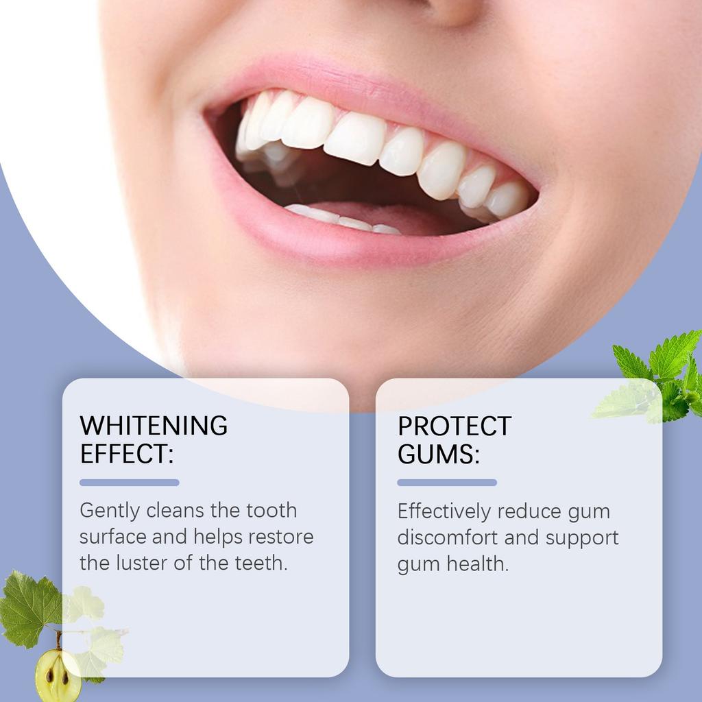 Фиолетовый отбеливающий порошок для чистки зубов Очищающий порошок для свежего дыхания Отбеливающий порошок для чистки зубов Порошок для гигиены полости рта 50 г