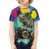 Children's Clothing Boys Tshirt Short Sleeve Child T-Shirt 3D Dinosaur Print Casual Kids Summer Clothes Girls Clothes Tops Tee