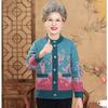 Grandma Autumn and Winter Knitted Sweater Woman Old Lady Coat Old New Mother Pack Fleece Thickened Cardigan Sweater