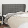 VidaXL Headboard with Ears Dark Grey 203x23x118-128 Cm Fabric3118413