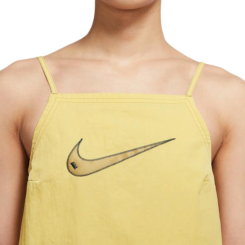 Nike Платья-комбинации Женские Желтые Тонкие Средней Длины DM6743-304
