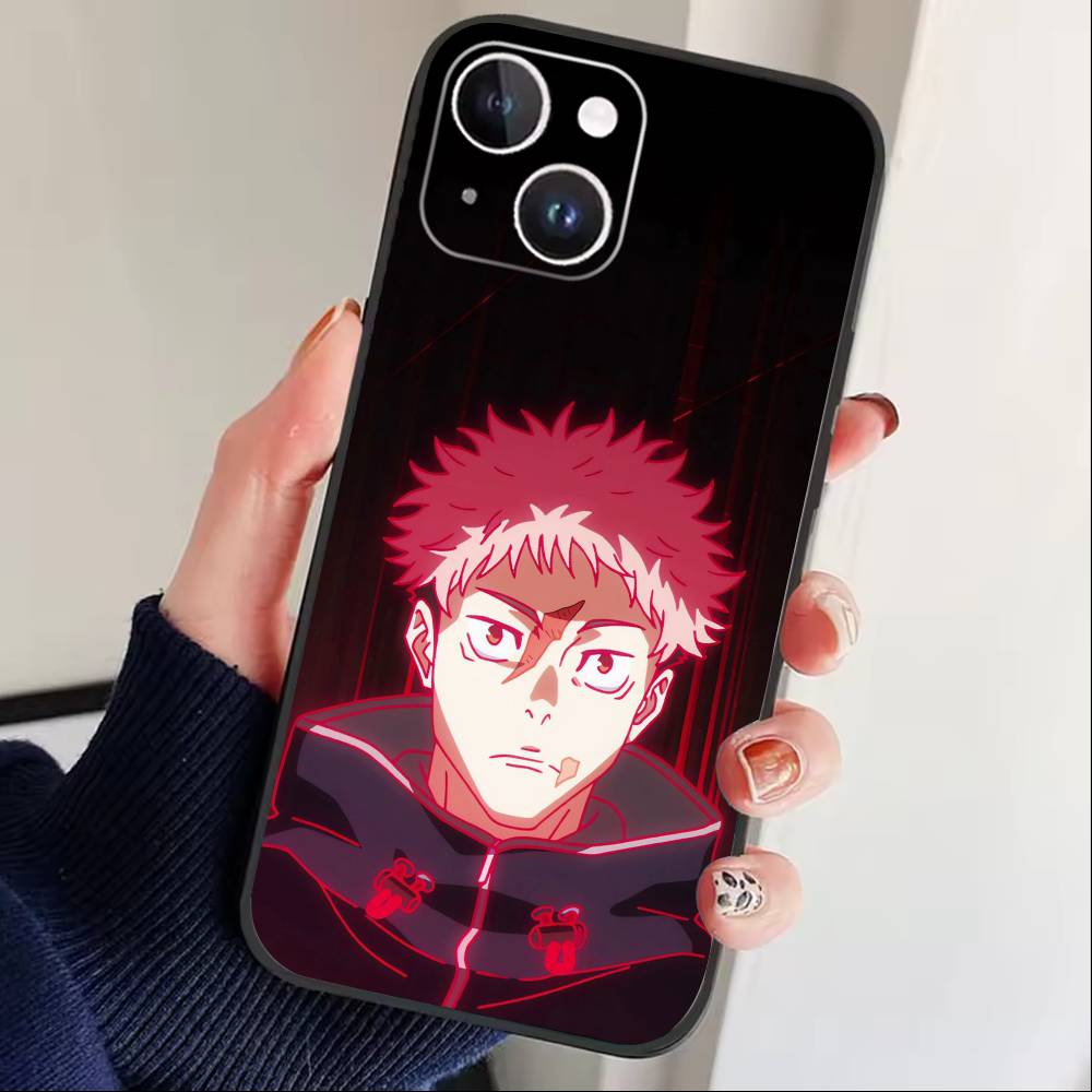 Чехол для телефона Jujutsu Kaisen H-Kaisen Для iPhone 16,15,14,13,12,17,Pro Max,Plus Силиконовый Черный Чехол