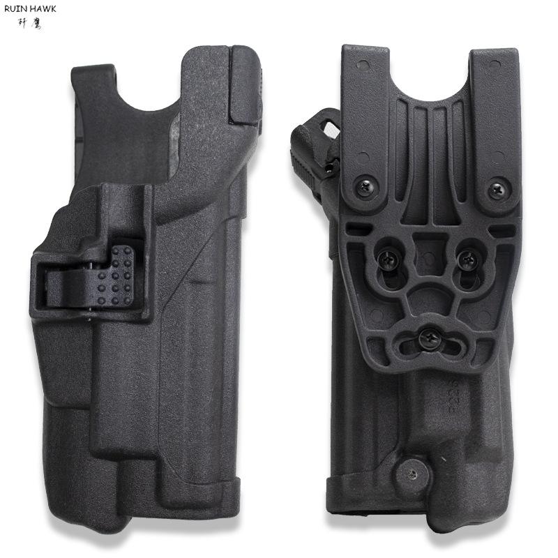 Тактическая кобура LV3 для крепления на поясе P226 Quick Action + пластиковая кобура J-Eagle CS Field P226 с подсветкой