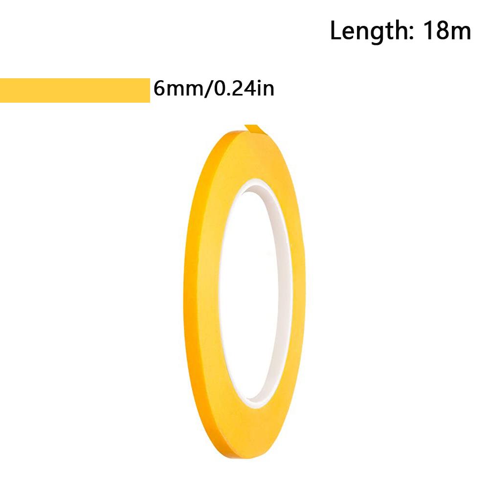 1Rolls 18-50m Model Masking Tape DIY Yellow Masking Tape Width 2/3/6/8/10/12/18/30/50mmPinstriping Tape 3