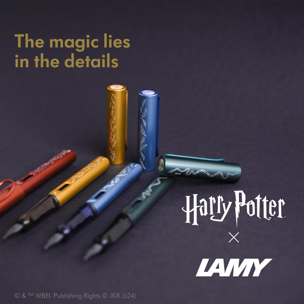 LAMY Harry Potter Gryffindor Special Edition Fountain Pen with House Engraving EF Steel Nib Lightweight Aluminum Body Includes LAMY T10 Blue Cartridge