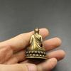 Brass Sakyamuni Buddha Figurines Miniatures Desktop Ornament Antique Copper Dharma Master Statue Decorations