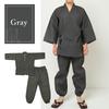 Factory Top and Bottom Solid Summer Japanese Cool and Elastic Size Y's Men's Shijira-woven Samue/Jinbei Set, Color, 100% Cotton, Loungewear, Pajamas,