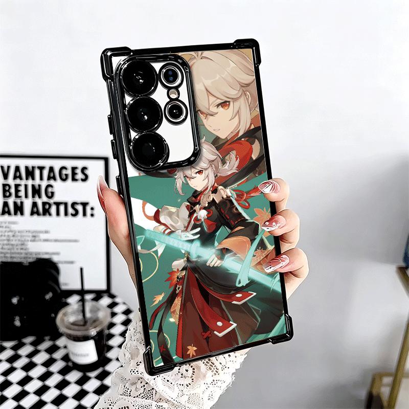 Аниме Чехол для телефона с покрытием Genshin Impact Для Samsung Galaxy S24 S25 FE S26 Edge S23 Ultra S22 S21 Plus S20 Противоударный Чехол с Airbag