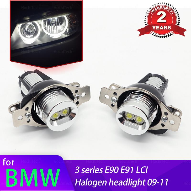For BMW 3 Series E90 E91 LCI Gen Headlight LED Marker Angel Eyes 328i 335i 20W High Power Long Lasting Life Daytime Light