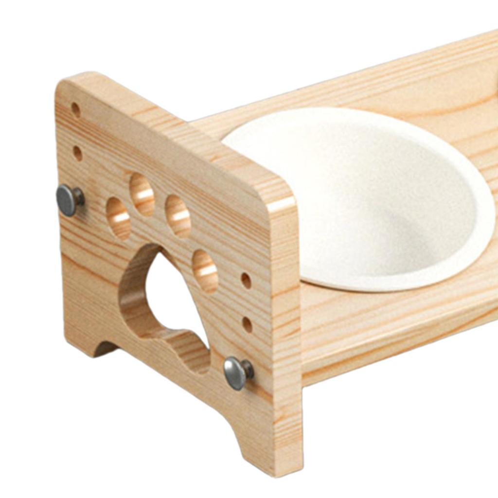 Raised Cat Feeding Bowls Adjustable Height Multifunctional Sturdy Pet Feeder