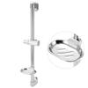 Stainless Steel Lifting Handhold Shower Head Holder Bracket with Soap Box G1/2