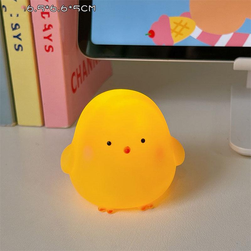1PC New Duck Cute Decoration Cartoon Chick Mini Night Light Kids Bedroom Sleep Fairy Lamp Gifts Night Lamp