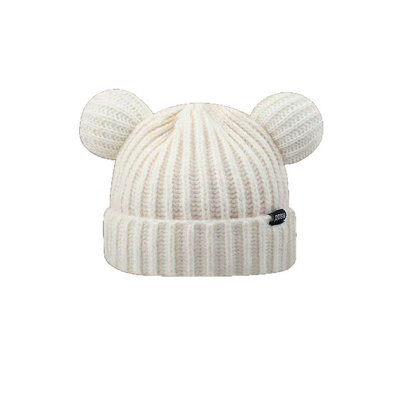 Korean Style Wool Cat Ears Beanie - Women's Autumn/Winter Warm, Cute & Versatile Knit Hat