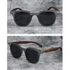 Vintage UV Protection Wood Grain Sunglasses Outdoor Street Photography Square Frame Sun Glasses Cycling Eyewear for Women & Men