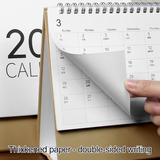 2026 Desk Calendar Spiral Bound January To December 12 Months Weekly Monthly Schedule Planner