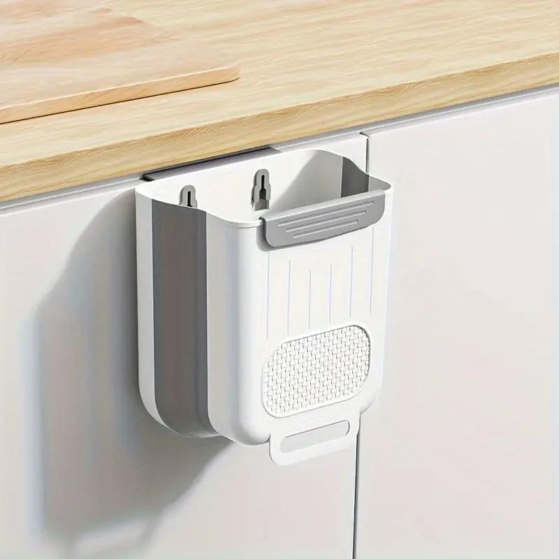 Складной настенный кухонный мусорный бак, экономящий место на дверце шкафа, мусорное ведро емкостью 10 л, без изгиба