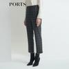PORTS Women's Plaid Wool Casual Trousers