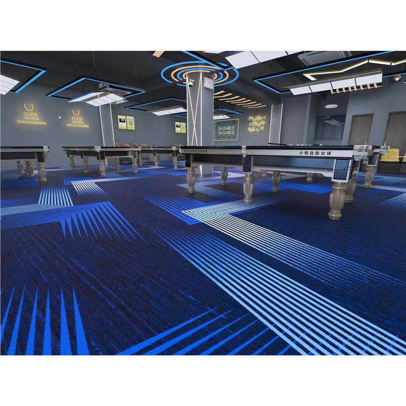 Luxury Fireproof Nylon Billiard Hall Carpet for Hotels - Large Area Print Mat