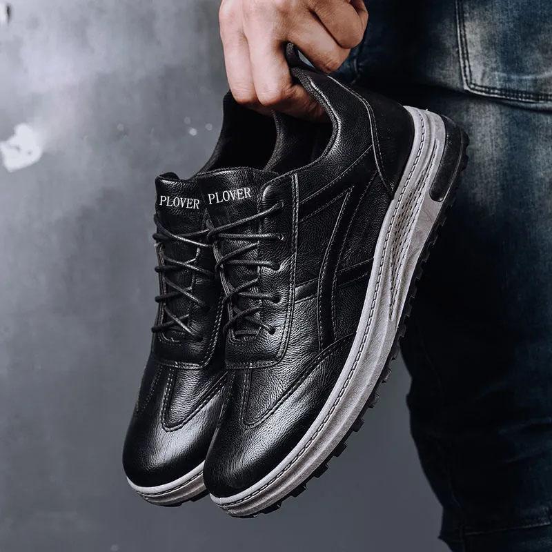 Men's Casual Lace Up Board Shoes High Quality All-match Sneakers Non-slip Wear-resistant Work Shoes Soft Sole Surface