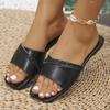 Summer New  Women Slippers Square Low Heel Shoes Fashion Brand Ladies Elegant Slides Outdoor Casual Sandals Women Sandals