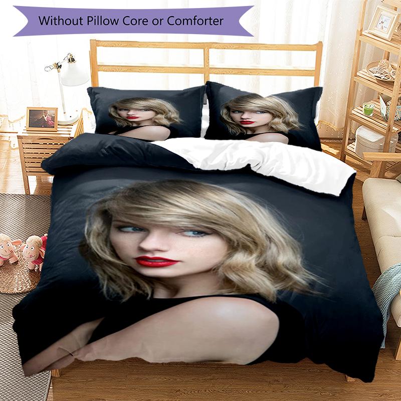 3pcs Taylor Bedding Set Duvet Cover Closure Includes 1 Duvet Cover & 2 Pillowcases, Soft and Comfortable for All Seasons.