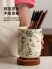 Ceramic Spoon Fork Rack Household High-end Kitchen Countertop Drain Chopstick Cage Chopstick Bucket Storage Rack Chopstick Box