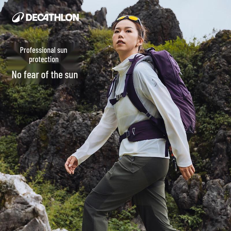 Женская походная куртка Decathlon с защитой от солнца, приталенного кроя