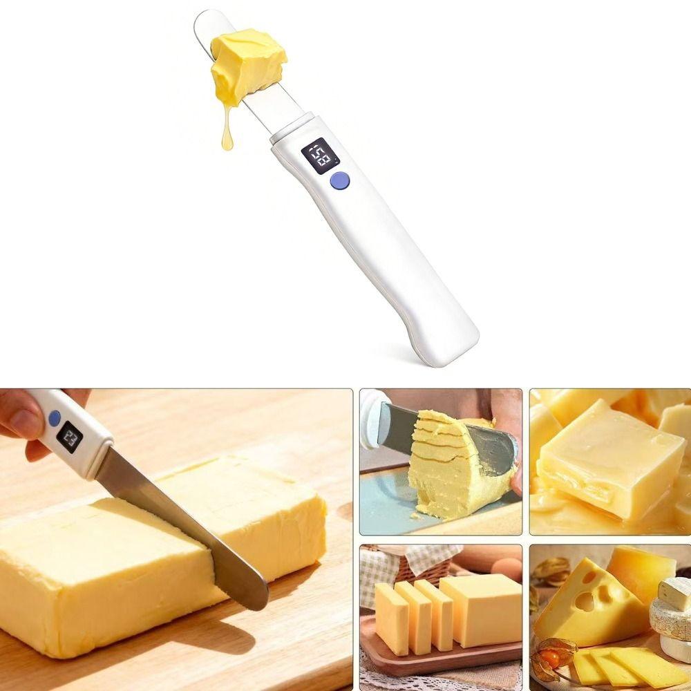 Washable Butter Spreader Waterproof Cold Butter Cutter Portable Heating Butter Spatula Cheese