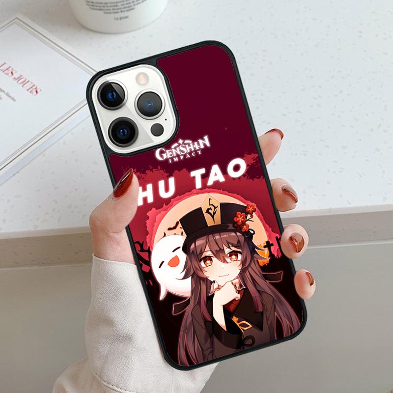 Мультяшный чехол для телефона Hu Tao Genshin Impact для iPhone 17 Air 11 12 13 14 15 16 Pro Max Чехол для iPhone 17 Air Max Plus