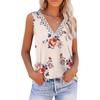 Women's Summer Casual Sleeveless V-neck Printed Lace Vest