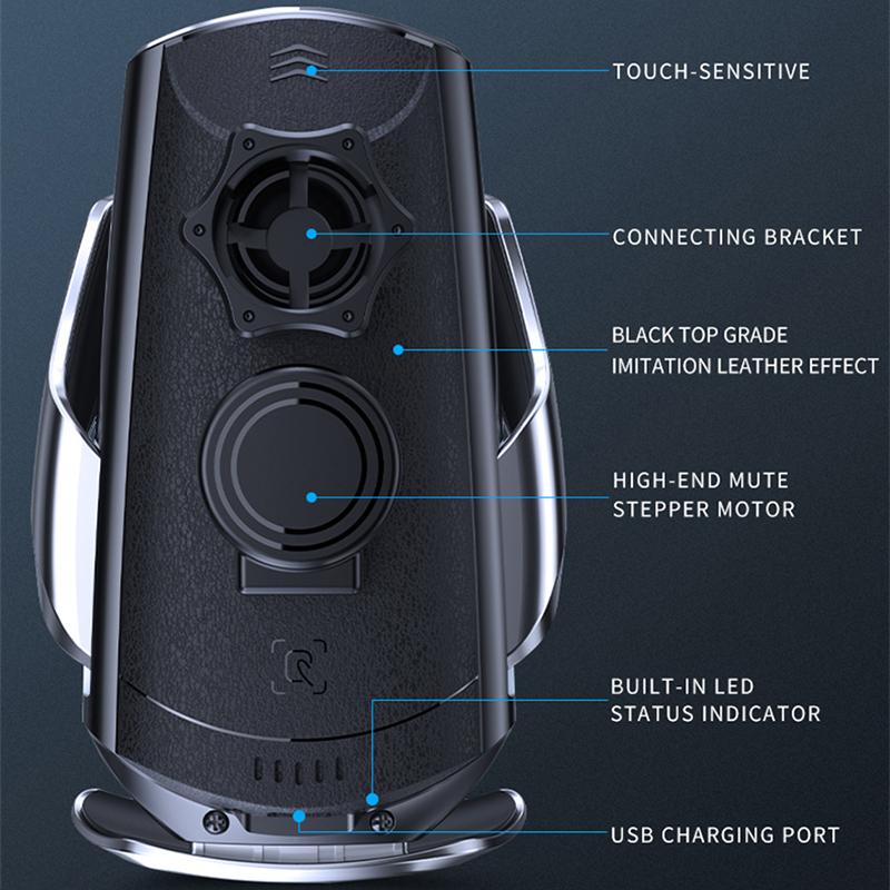 15W Car Wireless Charger Magnetic Automatic Car Mount Phone Holder For iPhone Samsung Xiaomi Infrared Induction QI Fast Charging