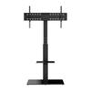 TV Stand Mount, Swivel Tall TV Stand for 32 to 85 inch TVs, Height Adjustable Portable Floor TV Stand with Tempered Glass Base for Bedroom, Living