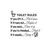 WC Sign Bathroom Decor Kitchen Rules Mural Sticker Picture Wall Stickers Home Decoration