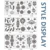Decals Fake Tattoo for Women Henna Tattoo Body Art Sticker Black Tattoo Stickers Temporary Tattoo
