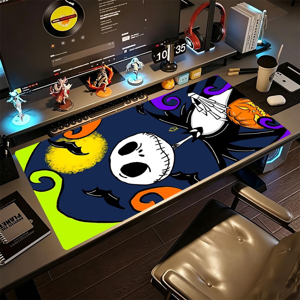 Jack Skellington Large Mouse Pad Keyboard Pad Office Mouse Mats Non-Slip Rubber Base Perfect Gift for Gamers And Professionals