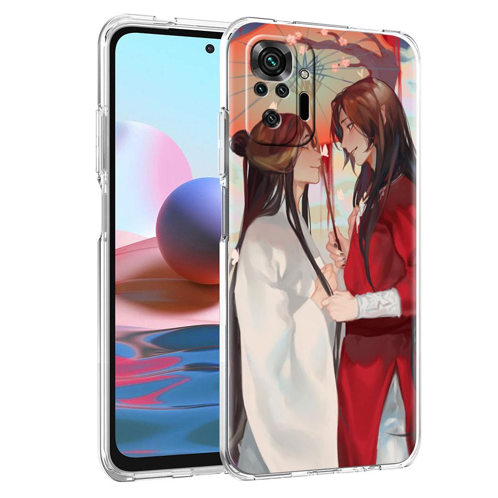 Silicone Cover For Xiaomi Redmi Note 10 9 Pro 9S 8 9C 7 8T 10S 9A 7A 8A K40 K20 Shockproof Soft Phone Case Style Tian Guan Ci Fu