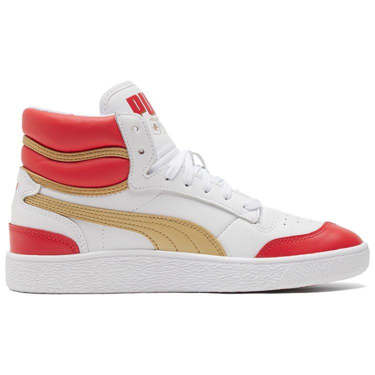 Puma Ralph Sampson Mid Год Быка Верхний слой из синтетической кожи Коровья кожа Новые Охватывающие Износостойкие Легкие Кроссовки с высоким верхом 382290-01