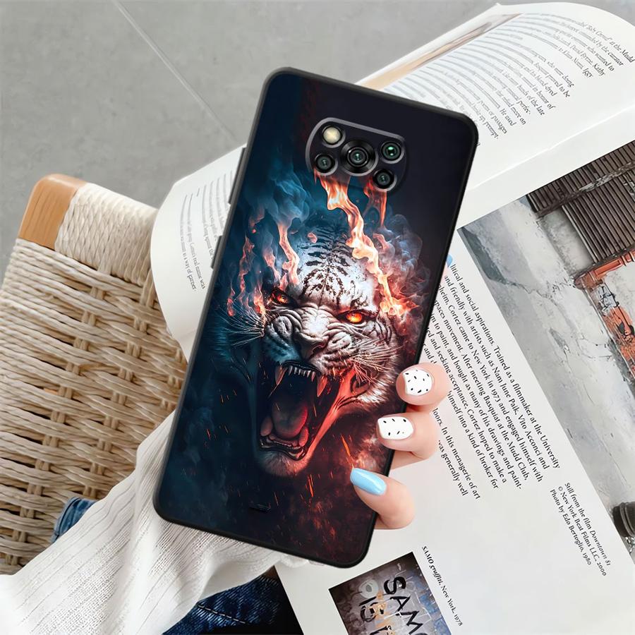 Крутой Чехол для Телефона с Животными Тигр Лев Лошадь для Xiaomi Poco F8 M3 M4 M7 Pro F1 X3 X4 X5 X7 Pro C75 F3 C71 C50 M5 C61