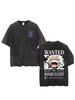 One Piece anime  Summer New washed unisex Tshirt  Fifth gear Luffy trend pattern Harajuku  Loose shortsleeved YK shirt