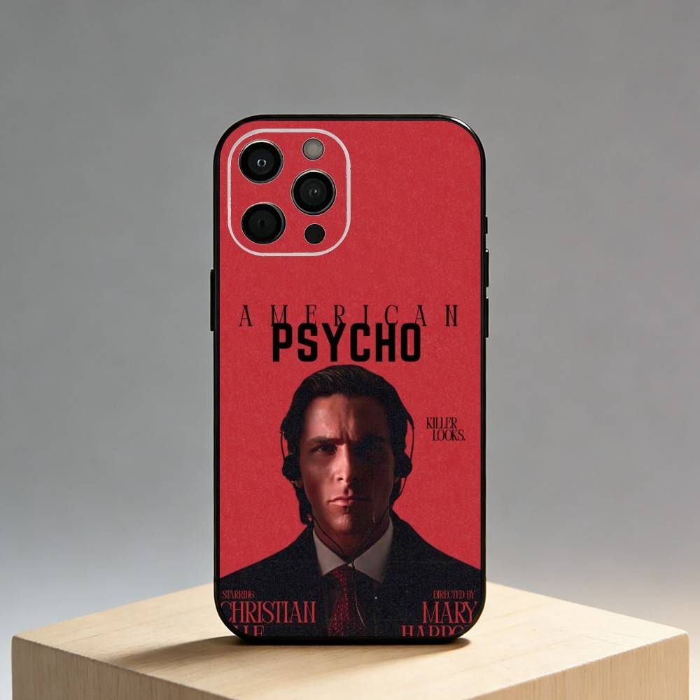 Чехол для телефона American Psycho для iPhone 17, 16, 15, 14, 13, 12 Plus, Max Мягкий силиконовый черный чехол