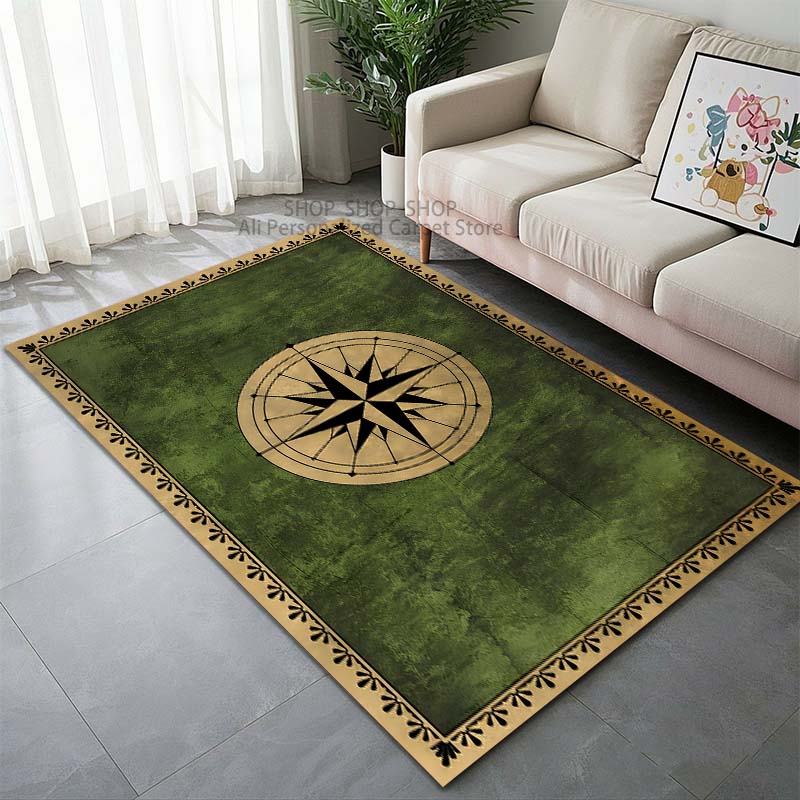 Ковер с принтом игровых карт дракона разных размеров для гостиной, спальни, дивана, домашнего декора, нескользящий коврик для пола, современный ковер