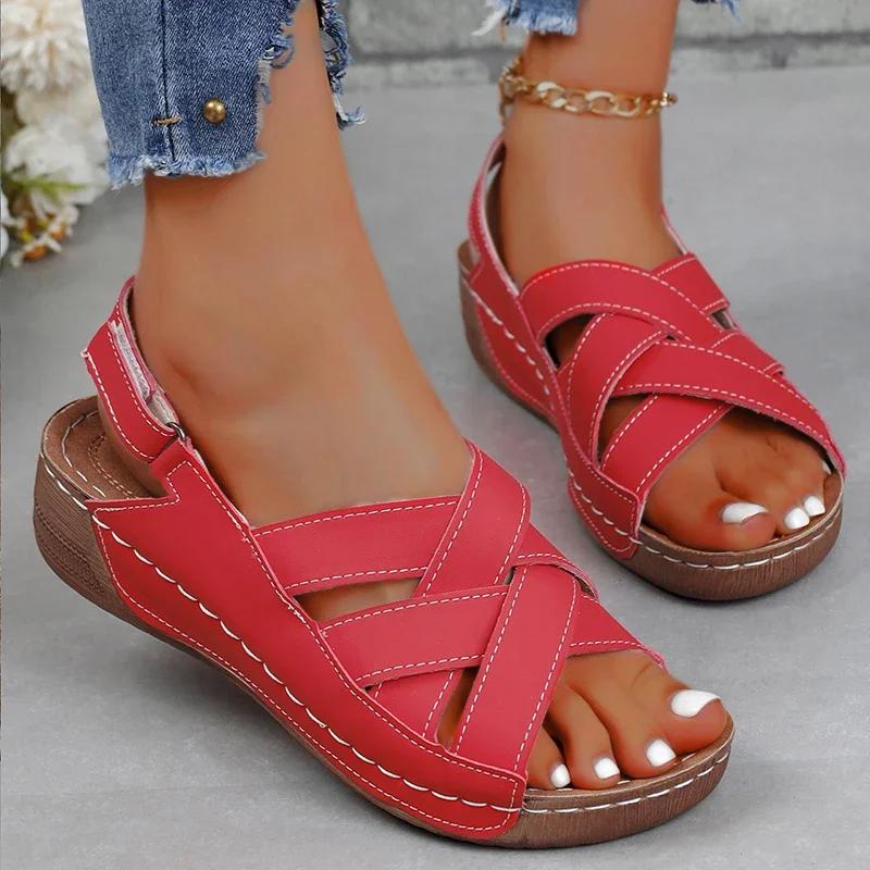 Woman Shoes Sandals Summer Sandals Ladies Elegant Women Shoe Wedge Shoes For Women Soft Footwear Female Women Outdoor Sandals