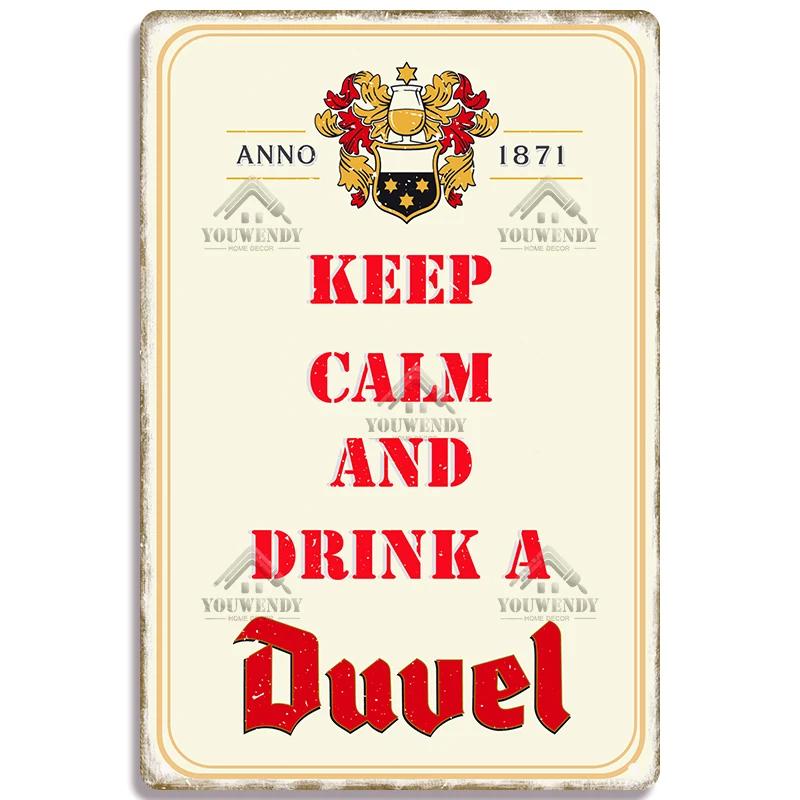 Metal Tin Sign Poster for Pub, Bar, Man Cave, Club, Wall Decoration, Vintage, Belgium, Beer Brand, Decorative Plaque, 20x30cm